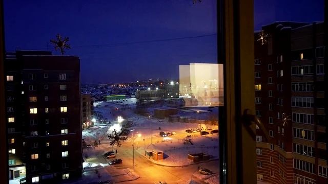 Микрорайон "Весенний" зимой, г. Новосибирск смотреть онлайн