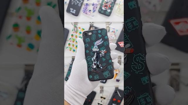 Силиконовый чехол Заяц Банни неон для IPhone 7 / 8 / SE 2020 / Айфон 7 / Айфон 8