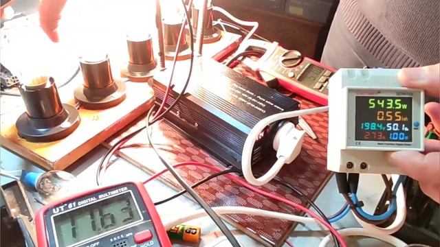 Інвертор Foval 1500W з Китаю. Форма вихідної напруги, максимальна потужність. UR5YW test. смотреть онлайн