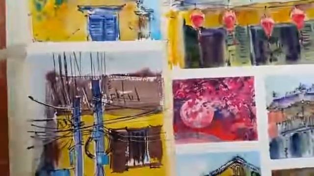 Акварельный скетчинг во Вьетнаме ?✌ Волшебный городок Хойан смотреть онлайн