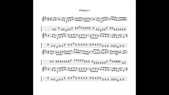 Flaherty's Hornpipe REVISITED - in D Major. Tabbed for mandolin and played by Aidan Crossey смотреть онлайн
