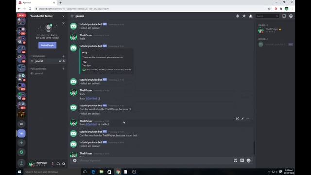 How to make a discord bot in discord.py #5 | Custom help command, kick | discord.py смотреть онлайн