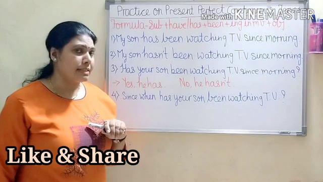 Practice on PRESENT PERFECT CONTINUOUS TENSE смотреть онлайн