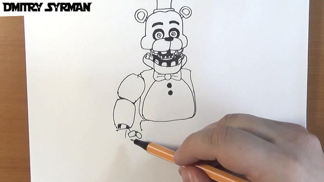 How to draw Fredbear, FNAF, Как нарисовать Фредбера, ФНАФ смотреть онлайн