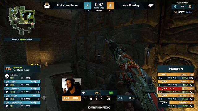 CS:GO - paiN vs. Bad News Bears [Ancient] Map 3 - DreamHack Open 46 - Group A - NA смотреть онлайн