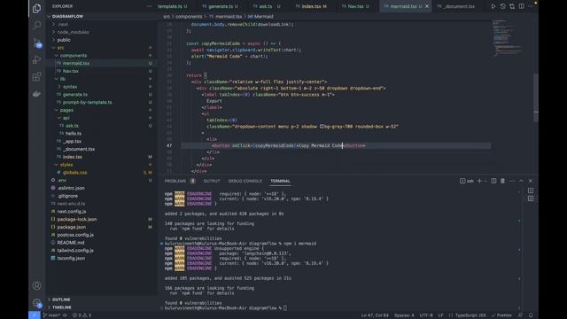 3 - DiagramFlow | NextJS | React | TypeScript | TailwindCSS | OpenAI | LangChain | Mermaid смотреть онлайн