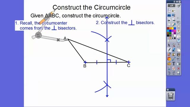 Circumcircle Construction смотреть онлайн