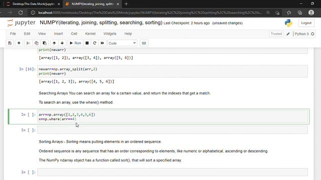 Numpy Tutorial - Iterate, Join, Split,Search and Sort | Part 2 | Data Science interview Questions смотреть онлайн