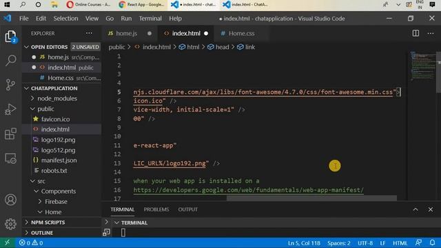 #7 Build ReactJS Project Firebase Chat Application | Writing Home Component смотреть онлайн