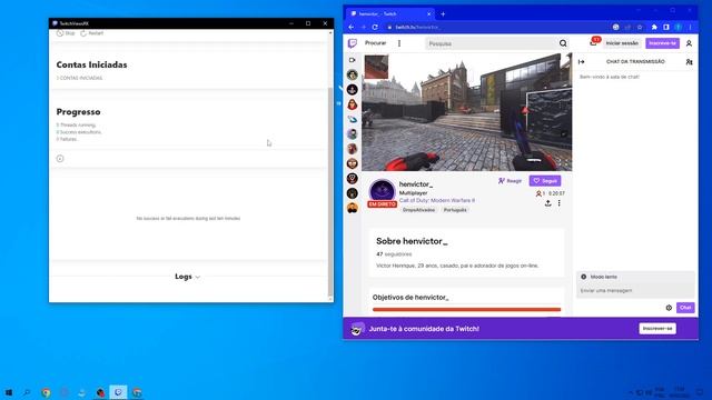 Bot de Visualizações Twitch Conta Logada + Chat bot + Follow, Tudo em um só programa Venha Conferir смотреть онлайн