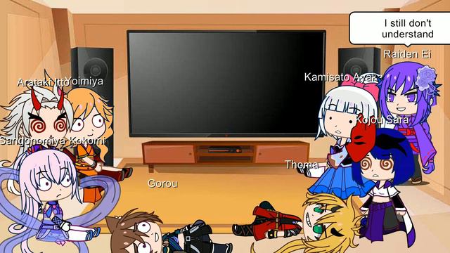 Inazuma React To Arataki Itto X Kojou Sara | Genshin Impact | Gacha 1/2