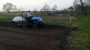 Посадка картофеля минитрактором амжк-8 с картофелесажалкой ксн-1