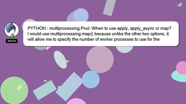 PYTHON : multiprocessing.Pool: When to use apply, apply_async or map? смотреть онлайн
