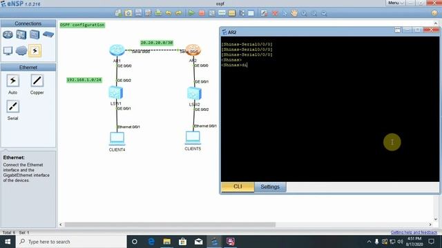 OSPF Configuration Step by Step in Huawei Router смотреть онлайн