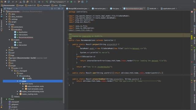 Fixing controllers full of errors on IntelliJ IDEA 13.0 + Play Framework 2.2 смотреть онлайн