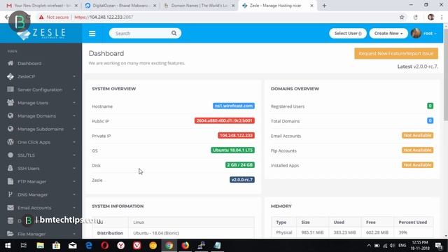 How to Install Setup ZesleCP Free Web Control Panel on Ubuntu 18.04 with Digitalocean смотреть онлайн