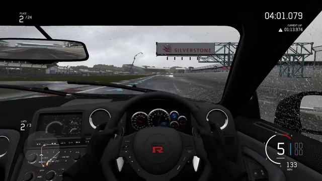 Forza Motorsport 6 Nissan GTR Black Edition S702 2012 @ Silverstone heavy weather смотреть онлайн