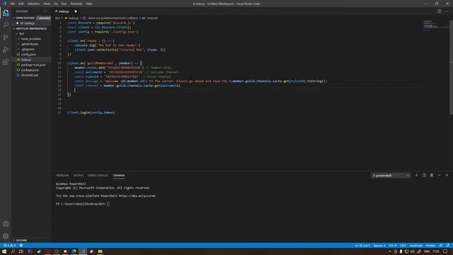 Welcome & Leave Message + Auto Add Role | Discord.JS v12 | #2 смотреть онлайн