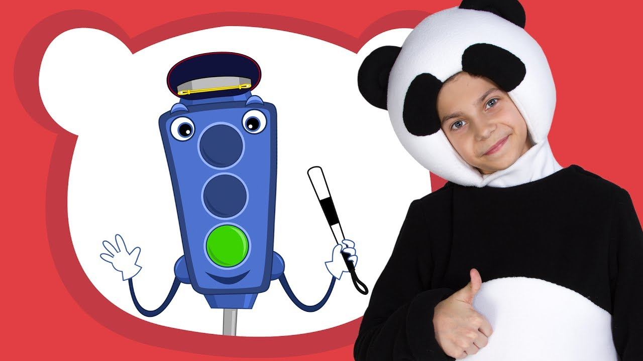 БИ БИ - Пешеходный переход - ТРИ МЕДВЕДЯ - развивающая и обучающая песня про машины светофор смотреть онлайн