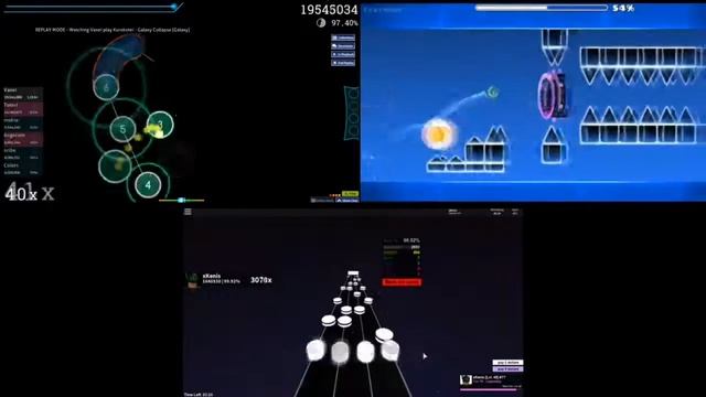Galaxy Collapse / Osu! VS Geometry Dash VS Roblox (Comparison) смотреть онлайн