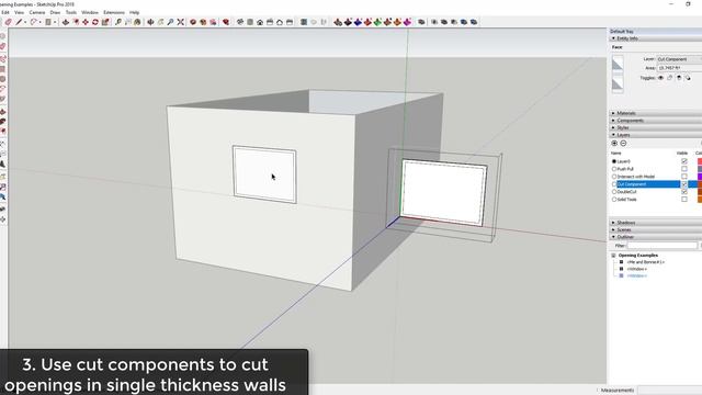 5 Ways to CUT HOLES AND CREATE OPENINGS in your SketchUp Models смотреть онлайн
