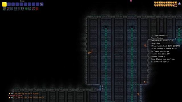 "Sewage" 0:27:461 (Platinum-Golden) - Terraria Parkour Map Speedrun - Penguin Games Server смотреть онлайн
