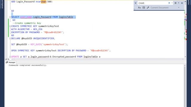 Data Encryption Demo using Symmetric Key (Update the Column in a Table). смотреть онлайн
