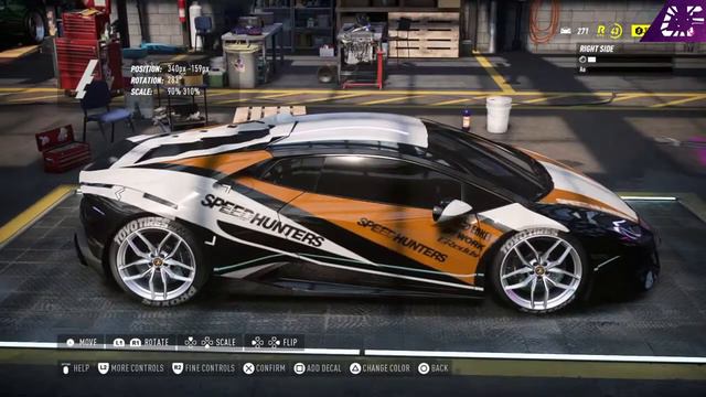 Need For Speed Heat Car Customization Lamborghini Huracan Vinyl Wrap build смотреть онлайн