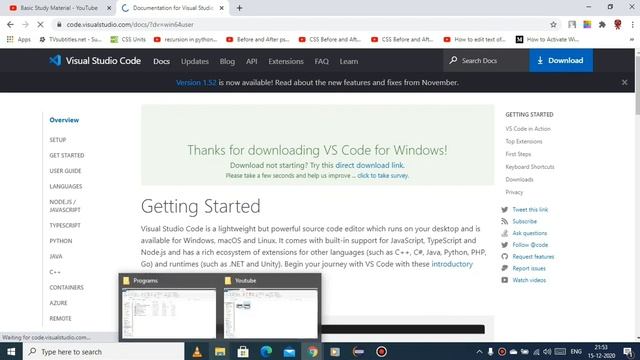 Installing visual studio code|| Downloading vs code смотреть онлайн