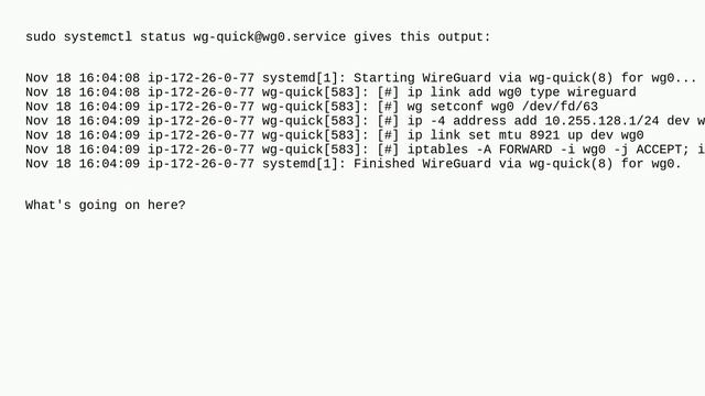 "very high" (probably?) MTU being set automatically on wireguard interface смотреть онлайн