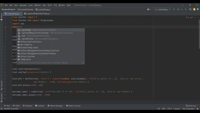 Link Python Login and Registration system to a loading page with progress bar in Tkinter смотреть онлайн