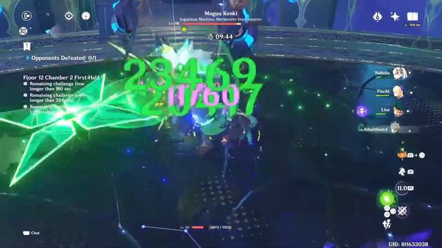 【Genshin Impact】C0 Alhaitham Spread destroys Maguu Kenki in 34 seconds (12-2-1) смотреть онлайн