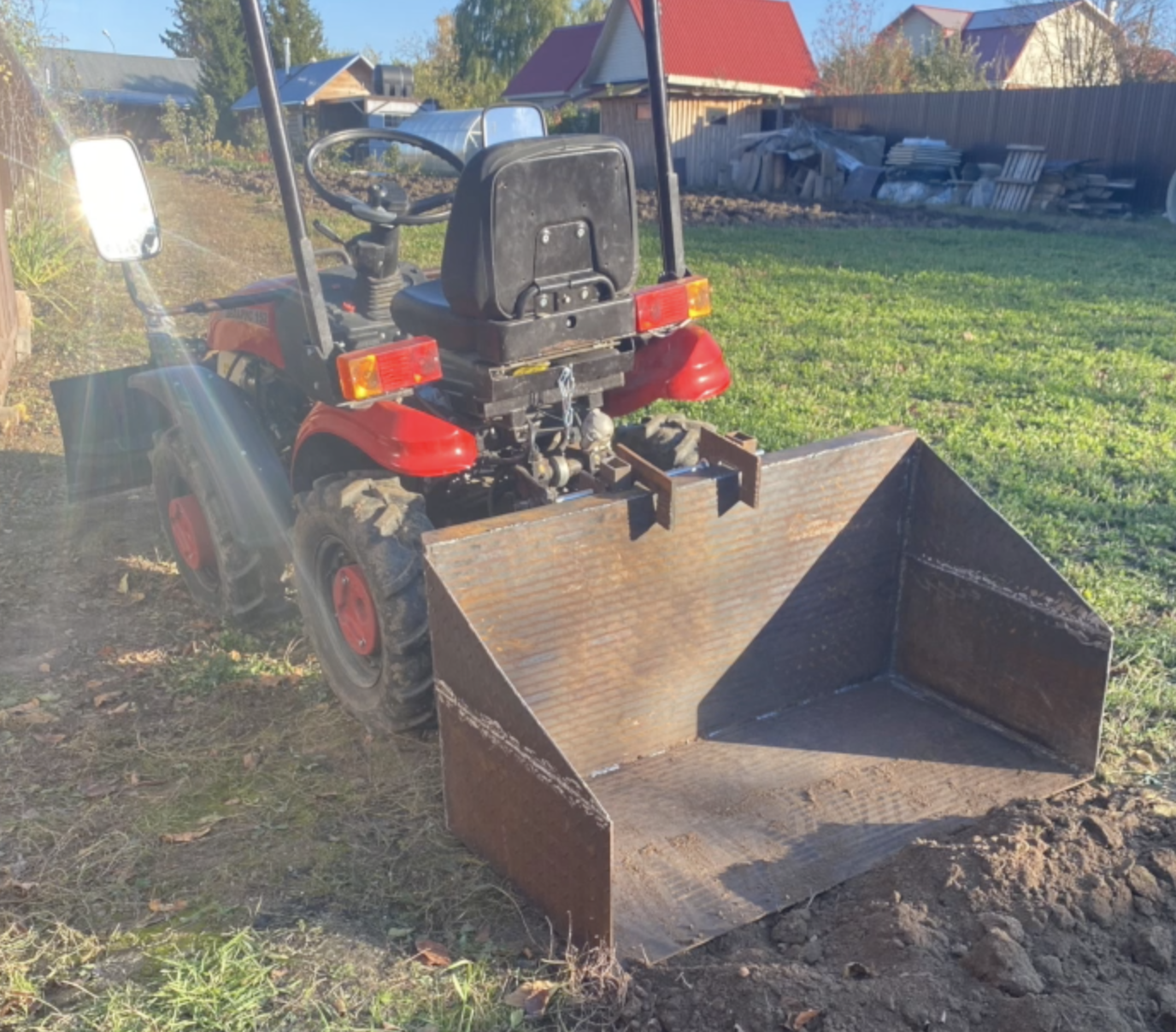 МТЗ 152. Задний ковш самодельный. 1 вариант. смотреть онлайн
