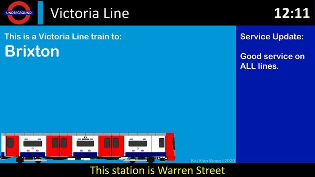 London Underground Victoria Line Train Announcement