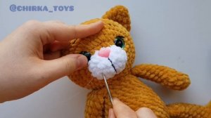 Как сделать усы из лески плюшевой игрушке. How to make a mustache from a fishing line a stuffed toy