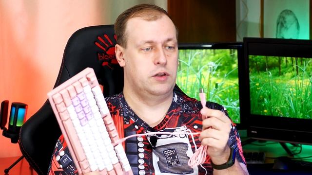 БЕЛО-РОЗОВАЯ ИГРОВАЯ красота - A4Tech Bloody B800 Dual Color смотреть онлайн