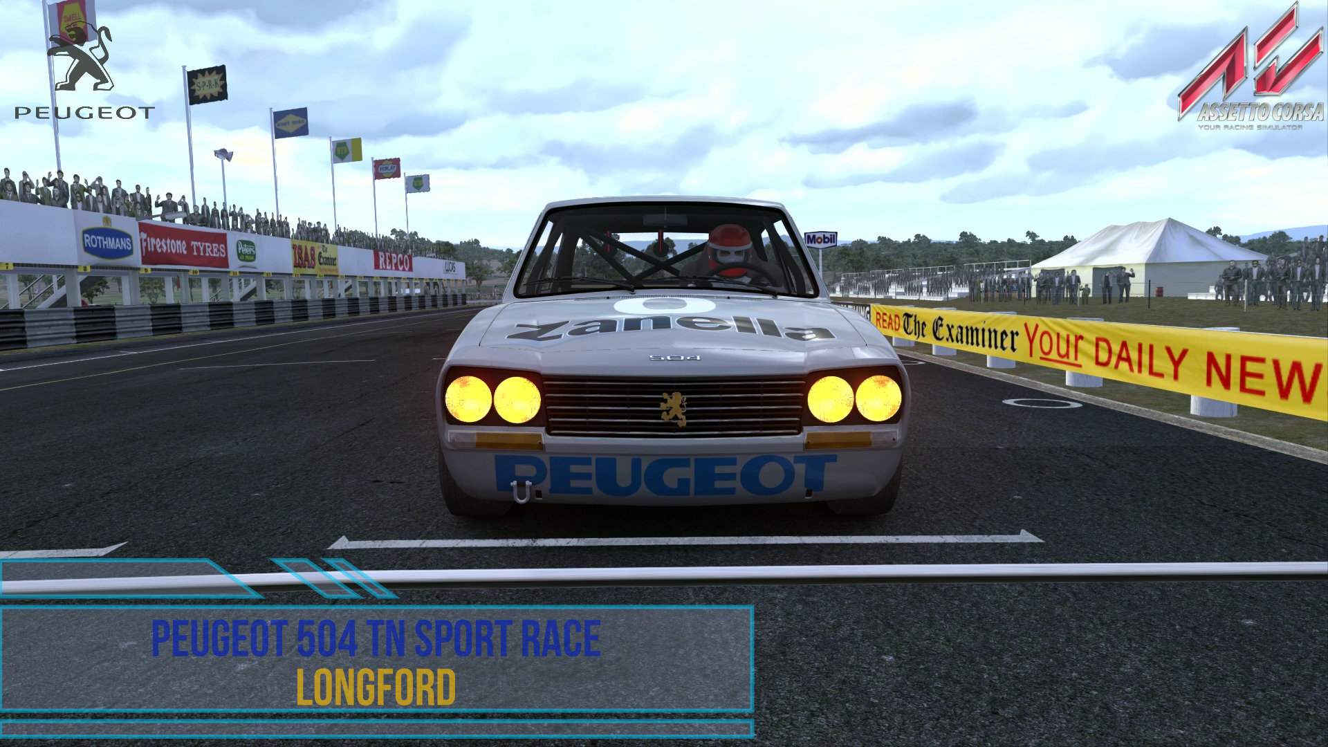Peugeot 504 TN Sport race - Longford 1967 | Assetto Corsa. смотреть онлайн