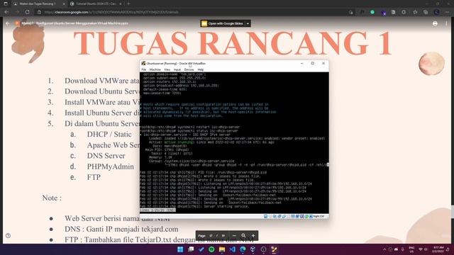 TEKNOLOGI JARINGAN - KONFIGURASI UBUNTU SERVER 20.04 (DHCP, APACHE2, DNS, MYSQL, PHPMYADMIN, FTP) смотреть онлайн
