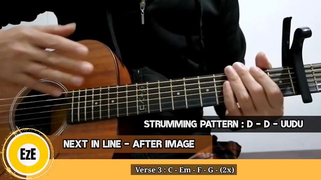 NEXT IN LINE - AFTER IMAGE | Easy Chords Tutorial for Beginners | Capo 2nd fret 🤟😎🎸 смотреть онлайн