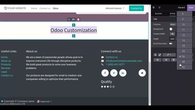 How to Create a New Web Page in Odoo 14 Using Snippets - Odoo Feature смотреть онлайн