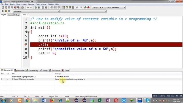 How to modify value of const variable using pointers in c programming | by Sanjay Gupta смотреть онлайн