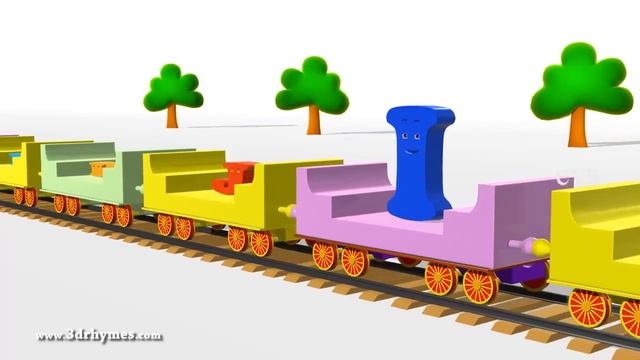 ABCD Alphabet Train song - 3D Animation Alphabet ABC Train Songs for children смотреть онлайн