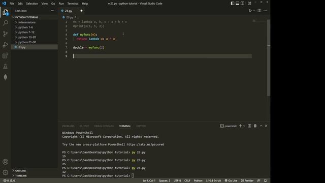 Intro to Python episode 23 - LAMBDA functions смотреть онлайн
