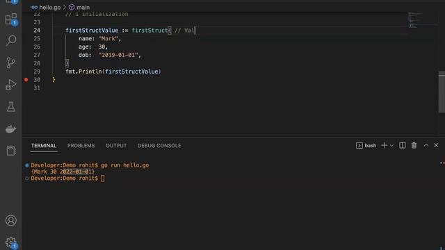 structs in go | struct go | go struct | custom data type in go смотреть онлайн