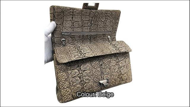 Chanel 12 Jumbo Reissue Beige Python Double Flap Bag смотреть онлайн