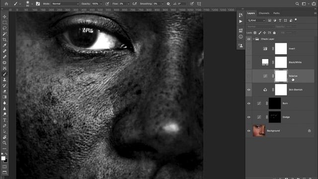 Use of Check Layers in Skin Retouching - Photoshop Tutorial смотреть онлайн