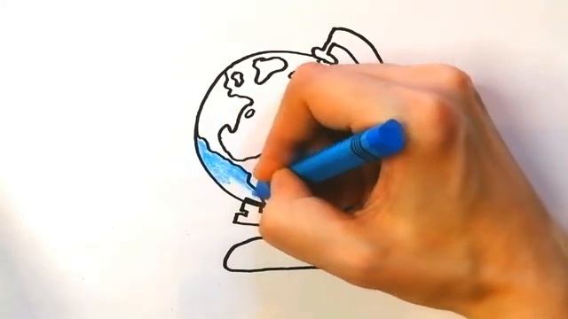 Как нарисовать ГЛОБУС / Рисуем глобус просто и легко / How to draw a globe смотреть онлайн