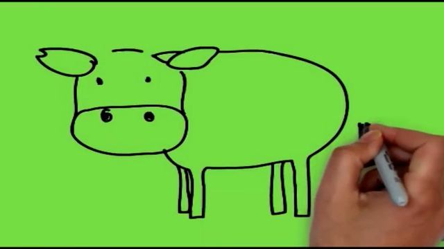 Как нарисовать корову за 20 секунд смотреть онлайн