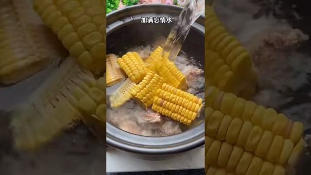 玉米胡萝卜莲藕排骨和牛奶的结合