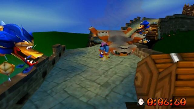 Прохождение Crash Bandicoot 3: Warped (PS) #14 - Средневековье - платины смотреть онлайн